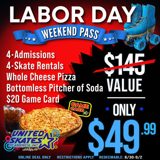 Labor Day Savings United Skates Raleigh