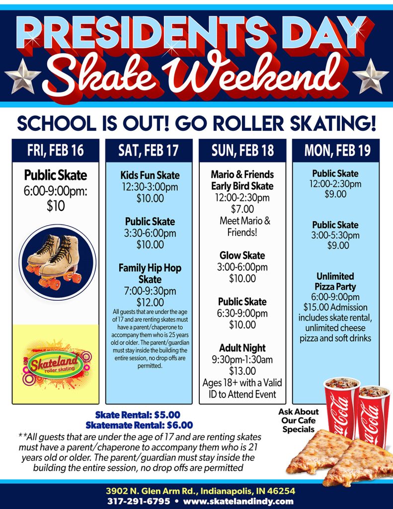 Skateland Indy Presidents Day Weekend 2024