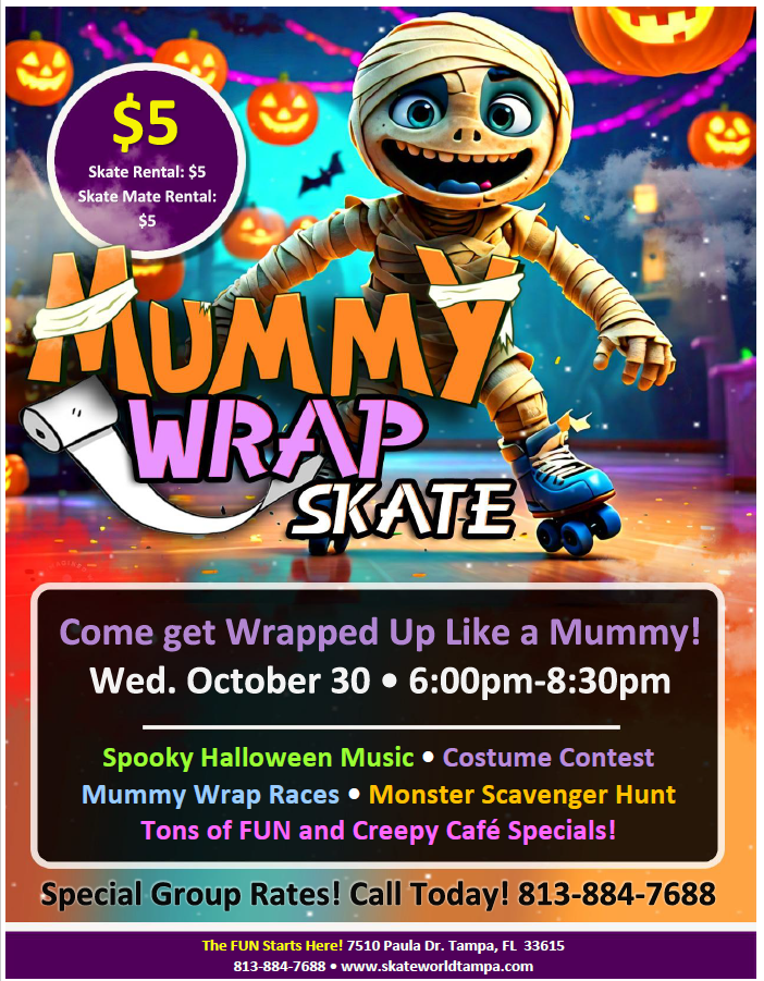 Mummy Wrap skate at Skateworld Tampa!